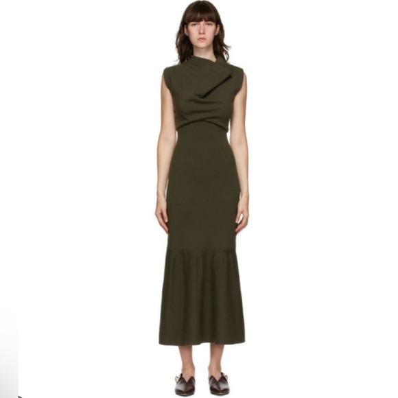 3.1 Phillip Lim Khaki Cowl Neck Dress 3.1 Phillip Lim - Picture 1 of 3